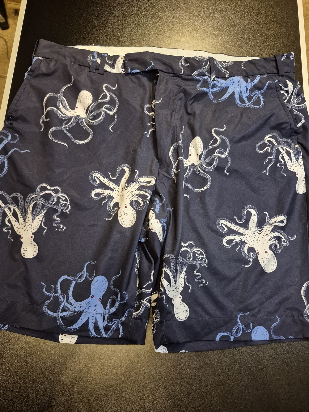 RLX Ralph Lauren Navy Octopus Print Flat Front Shorts - 4768/25